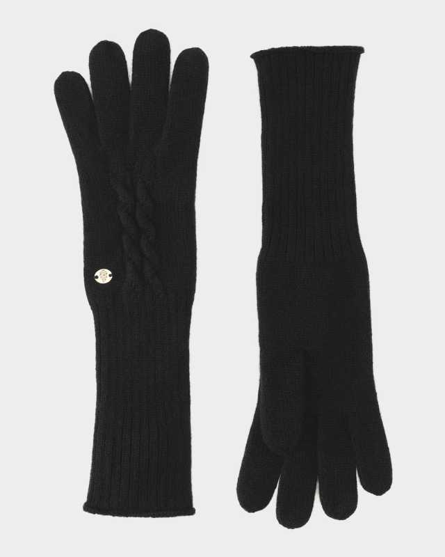 Alma Ribbed Cashmere Long Gloves